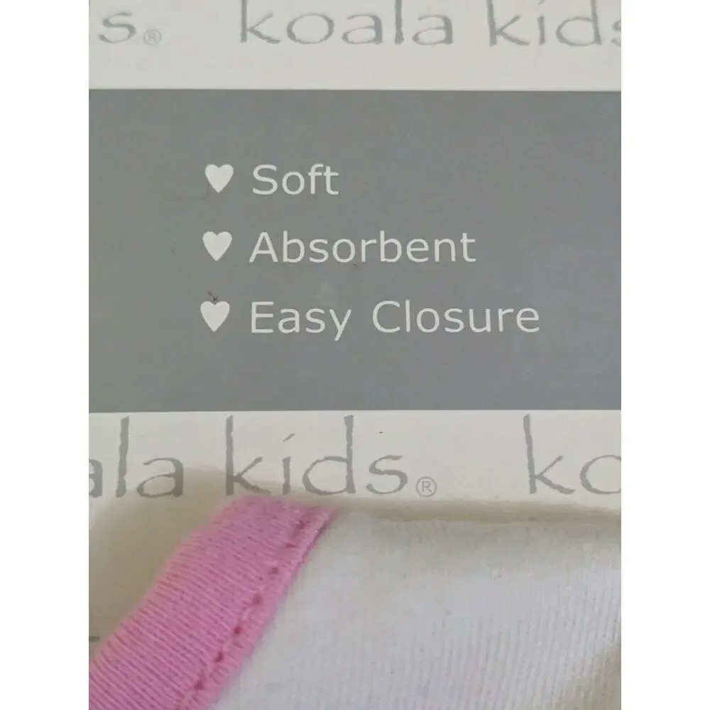 NEW KOALA KIDS BABY BIRTHDAY GIRL CUPCAKE PINK FEEDING BIB Ruffle Embroidered
